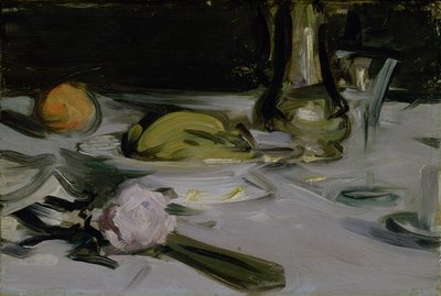 Still Life with a Coffee Pot and Fan by Samuel John Peploe